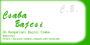 csaba bajcsi business card